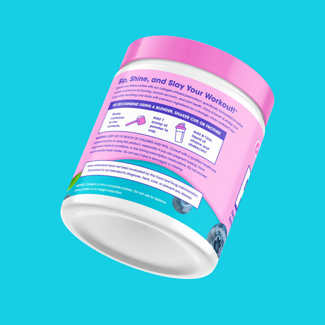 Obvi Collagenic Blueberry Acai Pre-Workout Boost Drink