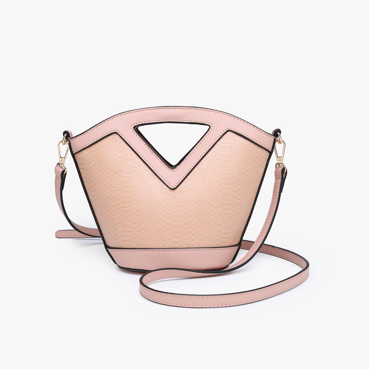 M2269SNK Ashlyn Snake-Textured Bucket Bag – Crossbody