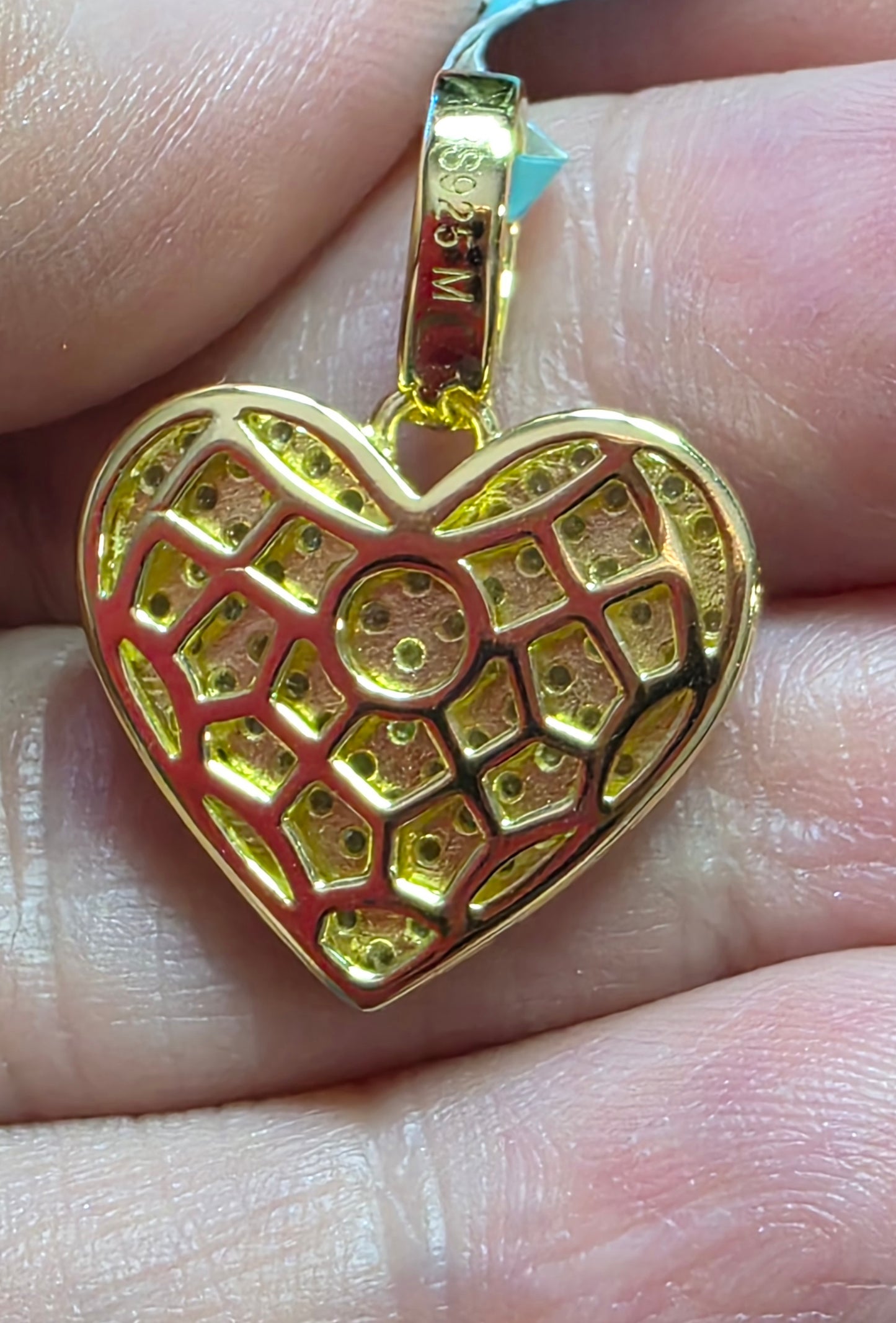 34 14kYG Plated over .925ss .89ctw vvs d color moissanite pendent.