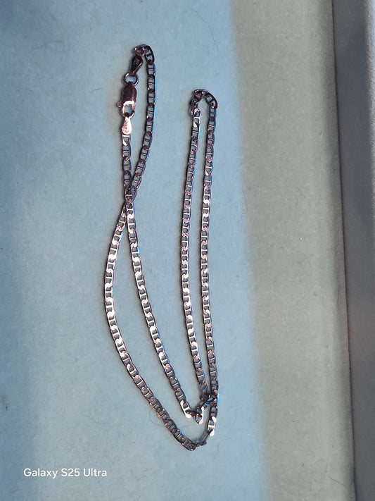 952 18" Black Rhodium mariner linc chain.